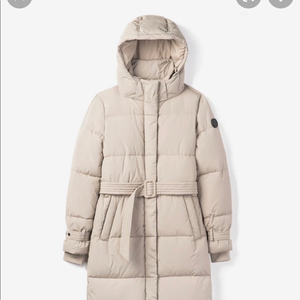 Noize Mara maxi puffer coat with belt in large